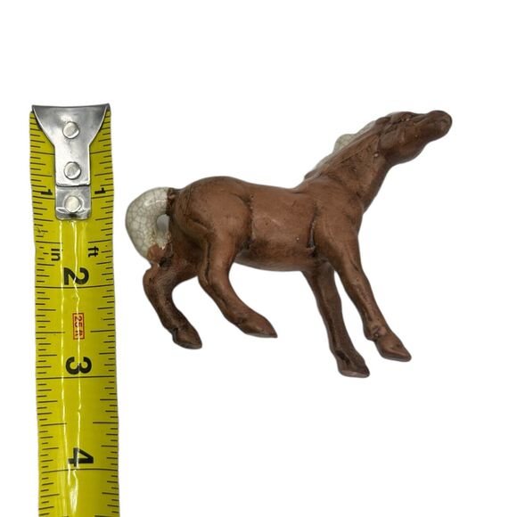 VTG Treasure Craft Ceramic Horse Colt Figurine Crackle Glaze Brown Primitive - Picture 11 of 12